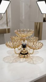 Luxury 5-Bowl Rotating Dry Fruit Serving Stand