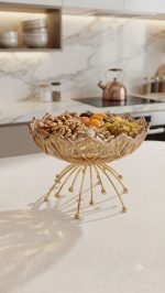 Luxury Golden Spider Stand Dry Fruit Bowl - Image 3