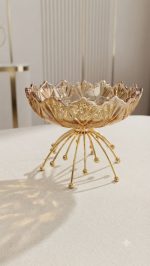Luxury Golden Spider Stand Dry Fruit Bowl - Image 2