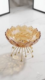 Luxury Golden Spider Stand Dry Fruit Bowl - Image 4