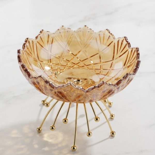 Luxury Golden Spider Stand Dry Fruit Bowl