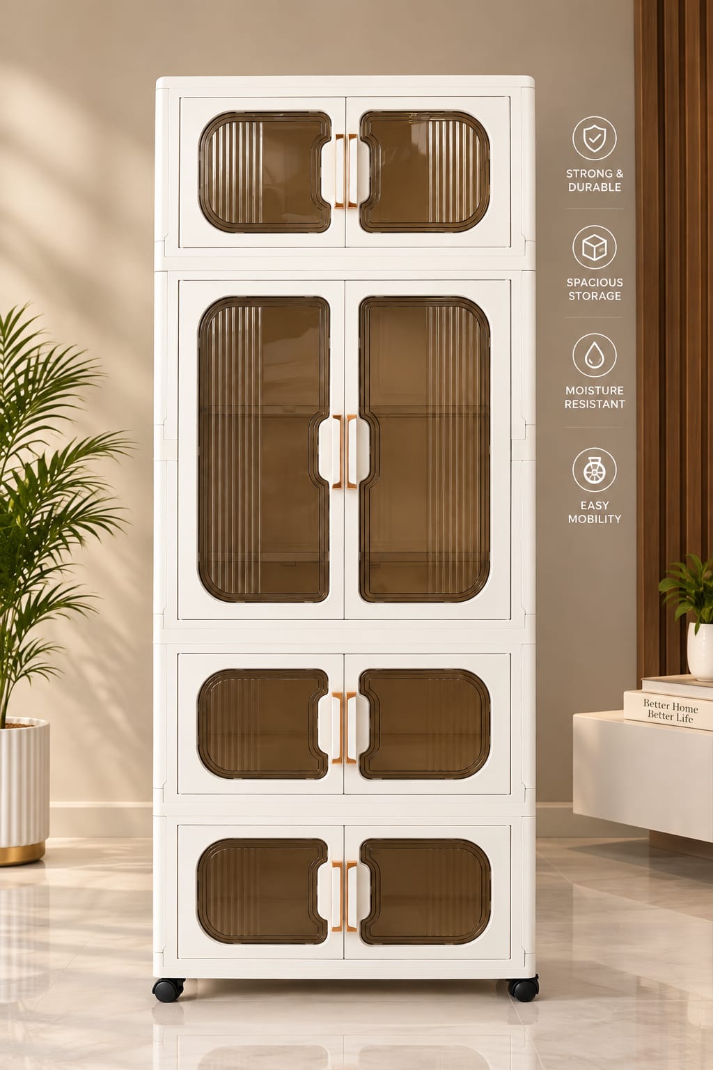 WhatsApp Image 2026-09-19 at 3.56.26 PM Plastic Wardrobe 165*70*40 - Image 1