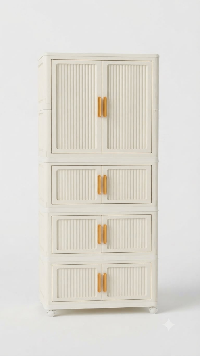 WhatsApp Image 2026-09-19 at 4.36.11 PM Plastic Wardrobe 165*70*36 - Image 1