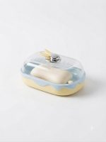 Cute Bunny Soap Dish Box with Transparent Lid
