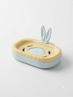 Cute Bunny Soap Dish with Drain Tray - Image 3