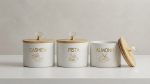 3 Pcs Dry Fruit Jar Set Without Tray- Glass White (Round) - Image 4