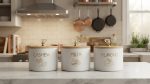 3 Pcs Dry Fruit Jar Set Without Tray- Glass White (Round) - Image 2