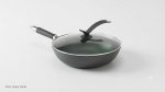 Non-Stick Wok Pan with Glass Lid - Green - Image 5