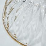 Crystal Glass Serving Bowl with Golden Rim - Diamond Cut - Image 2