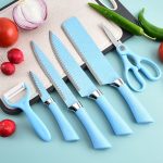 Set of 6 Stainless Steel Knives Set