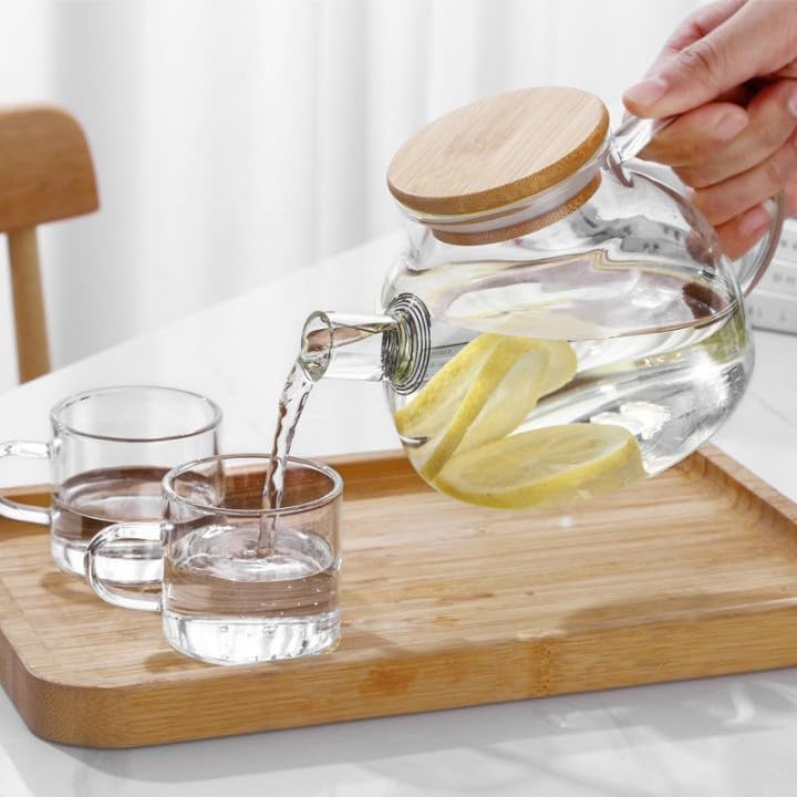51bpqDK5WpL Kettle and 6 Cup with Wooden Tray - Image 1