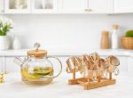 Premium Borosilicate Glass Teapot Set with 6 Cups & Bamboo Stand - Image 6