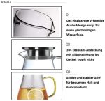 Water Glass Pitcher jug with Lid - Image 2