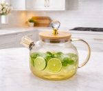 Premium Borosilicate Glass Teapot Set with 6 Cups & Bamboo Stand - Image 4