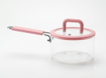 Glass Saucepan with Pink Comfort Handle & Lid (1.8ltr) - Image 5