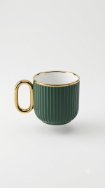 Emerald & Gold Luxury Ceramic Tea Set - Image 7