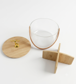 Glass Dry Fruit Basket with Bamboo Dividers (3500ML) - Image 4