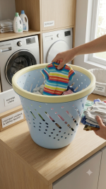 Multi-Purpose Ventilated Laundry Basket/Trash Can - Image 2