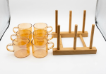 Premium Borosilicate Glass Teapot Set with 6 Cups & Bamboo Stand - Image 2