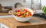 Floral Ceramic Serving Bowl with Double Handles (8 INCH) - Image 3