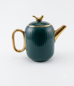 Emerald & Gold Luxury Ceramic Tea Set - Image 8