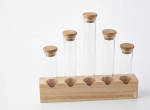5-Piece Test Tube Spice Rack Set with Wooden Base - Image 3