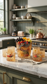 Amber Glass Ice Bucket & Tumbler Set - Image 4