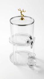 Juice Dispenser with Gold Stag Lid & Elevated Stand (2.6LTR) - Image 5