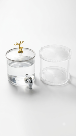 Juice Dispenser with Gold Stag Lid & Elevated Stand (2.6LTR) - Image 4