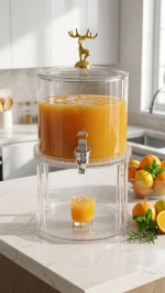 Juice Dispenser with Gold Stag Lid & Elevated Stand (2.6LTR)