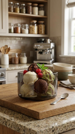 Modern Smoked Glass Dessert & Serving Bowl (250ML) - Image 2