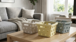 Storage Basket Set with Folding Handles - Image 2