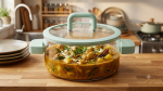 Borosilicate Glass Pot with Handles & Lid - Image 3