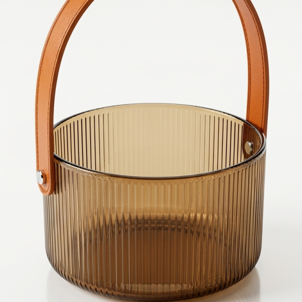 Glass Storage Basket with Handle