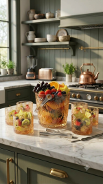 Amber Glass Ice Bucket & Tumbler Set - Image 5