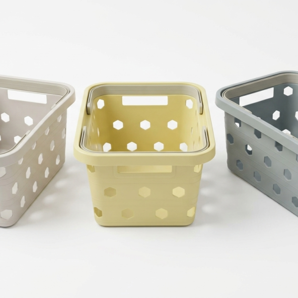 Storage Basket Set with Folding Handles