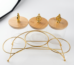 3-Piece Glass Spice Jar Set with Decorative Metal Stand (800ml) - Image 3
