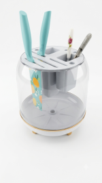 Rotational Transparent Knife Block & Cutlery Organizer - Image 5