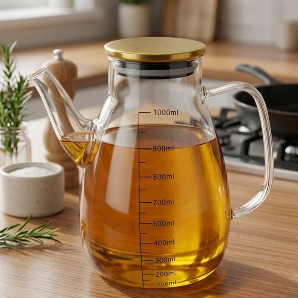 Borosilicate Glass Oil Dispenser (1LTR)