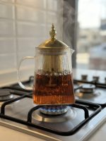 Tea Pot 750ML Square Vertical Line - Image 2