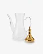 Glass Juice Jug with Gold Lid - Drip-Free Spout - Image 3