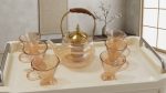 Glass Teapot Set with 6 Pearl Cups - Luxury Kahwa Set - Image 4