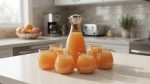 Amber Glass Carafe Set with 6 Glasses - Image 2