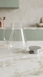 Large Conical Glass Jug with SS Infuser Lid - 1.9L - Image 3