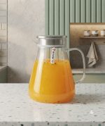 Large Conical Glass Jug with SS Infuser Lid - 1.9L - Image 2