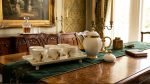 Luxury Royal White & Gold Ceramic Tea Set with Footed Serving Tray - Image 2
